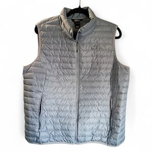 Eddie Bauer 650 Down Microlight Vest Women's Size XL Powder Blue Packable